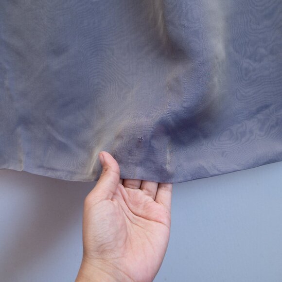 Peter Cohen Iridescent Maxi Skirt in Blue and Cream - Picture 8 of 10